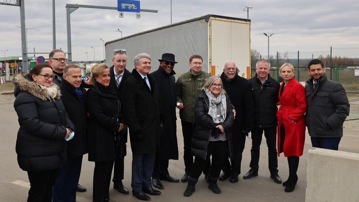 Members of the bipartisan congressional delegation at the Ukraine-Poland border during the weekend of March 4, 2022. (Photo courtesy of Rep. Victoria Spartz's office) 