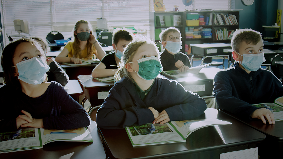 students at school in masks
