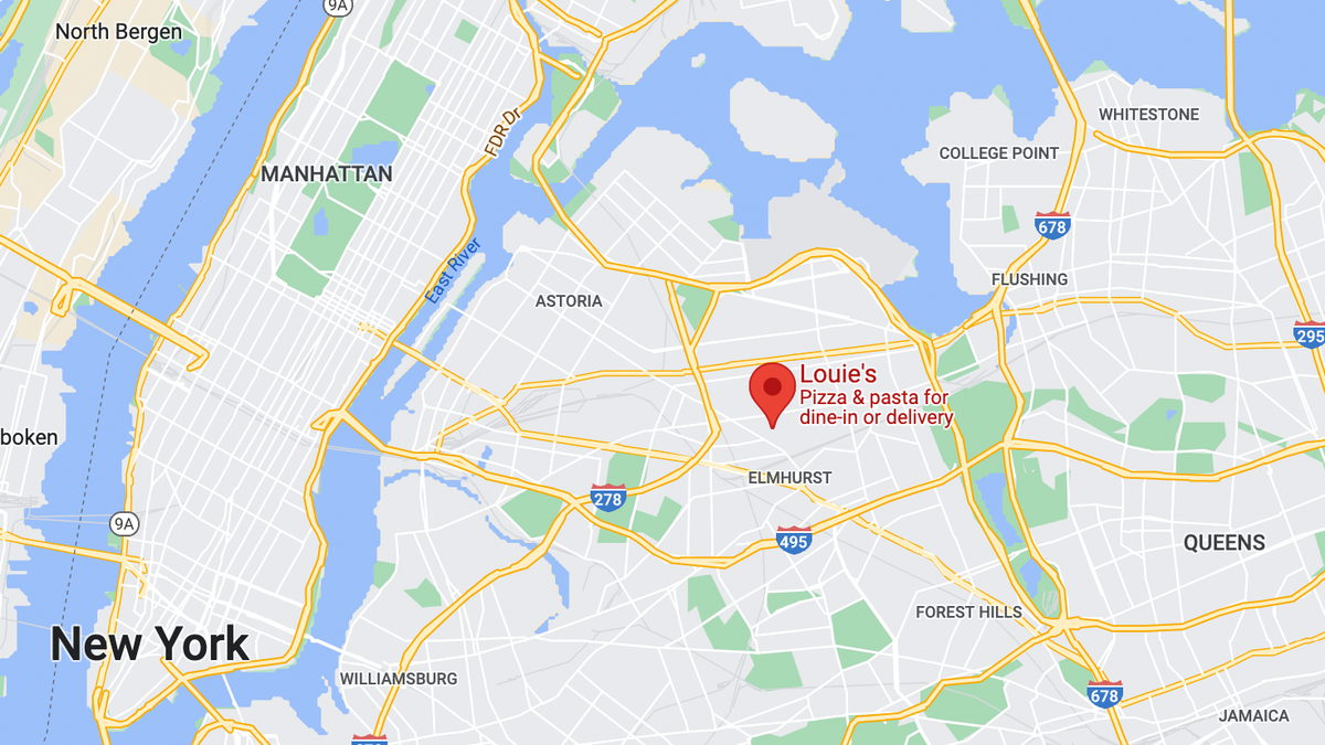 Louie's Pizzeria is located in Elmhurst, Queens.