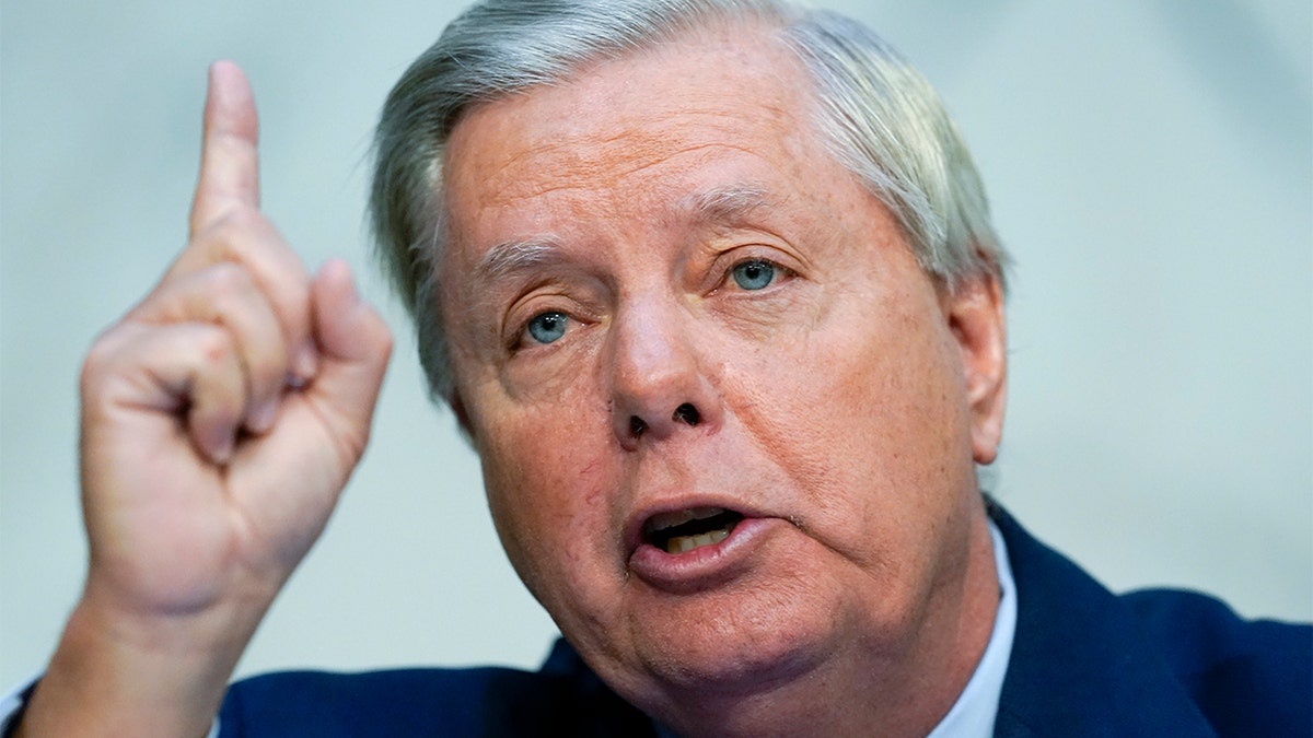 Sen. Lindsey Graham, R-S.C., questions Supreme Court nominee Ketanji Brown Jackson during a Senate Judiciary Committee confirmation hearing on Capitol Hill in Washington, Wednesday, March 23, 2022. (AP Photo/Alex Brandon)