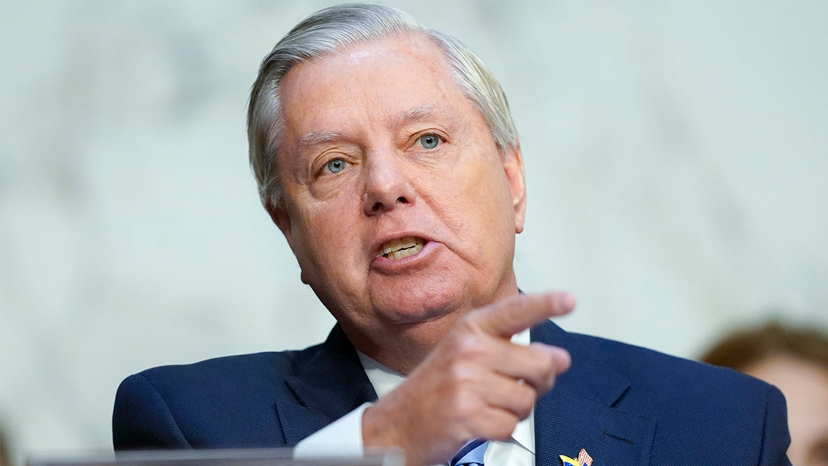 Sen. Lindsey Graham, R-S.C., questions Supreme Court nominee Ketanji Brown Jackson during a Senate Judiciary Committee confirmation hearing on Capitol Hill in Washington, Tuesday, March 22, 2022. (AP Photo/Andrew Harnik)