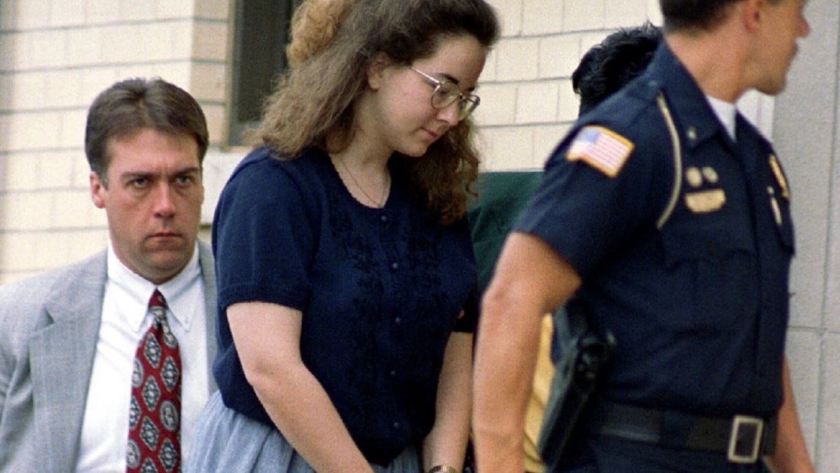 Convicted murderer Susan Smith arrives at Union County Courthouse during the penalty phase of her trial after being convicted of killing her two sons. A family member told People that she has been writing romantic letters to a boyfriend from prison, where she's serving a life sentence.