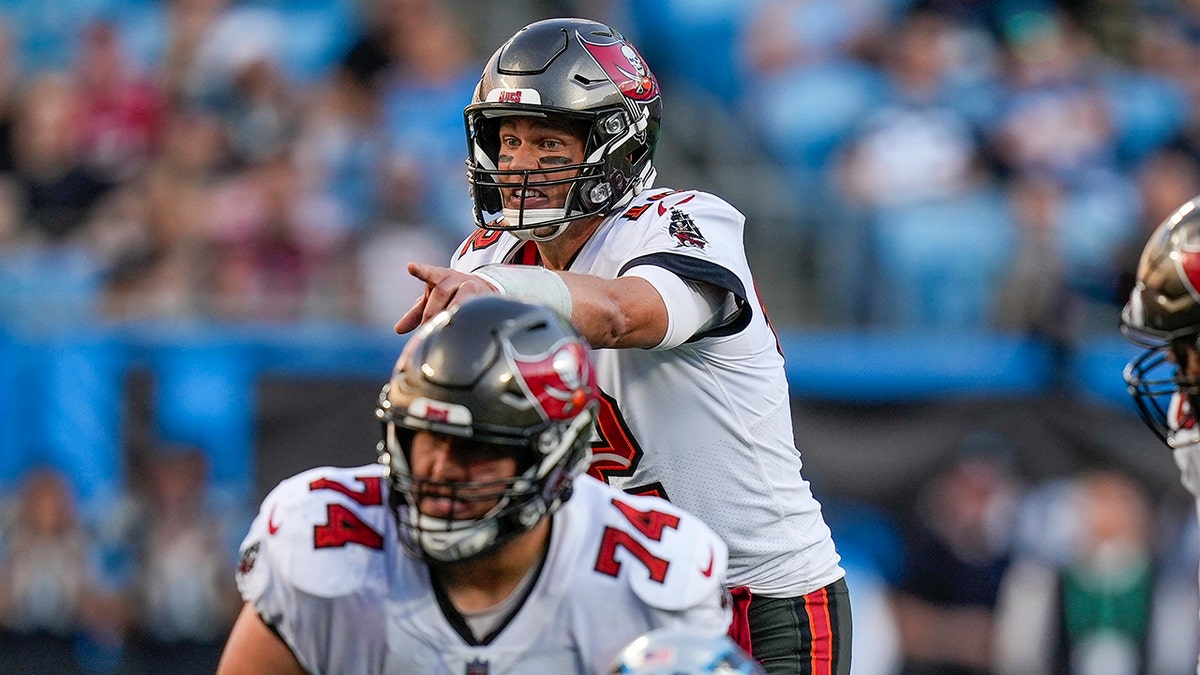 Tampa Bay Buccaneers quarterback Tom Brady during the second half against the Carolina Panthers on Dec. 26, 2021 at Bank of America Stadium in Charlotte, North Carolina.