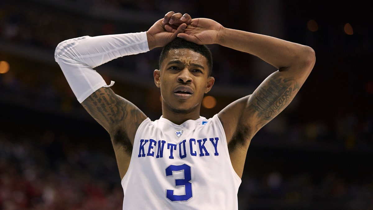 Kentucky Tyler Ulis during a game vs Indiana at Wells Fargo Arena in Des Moines, Iowa.