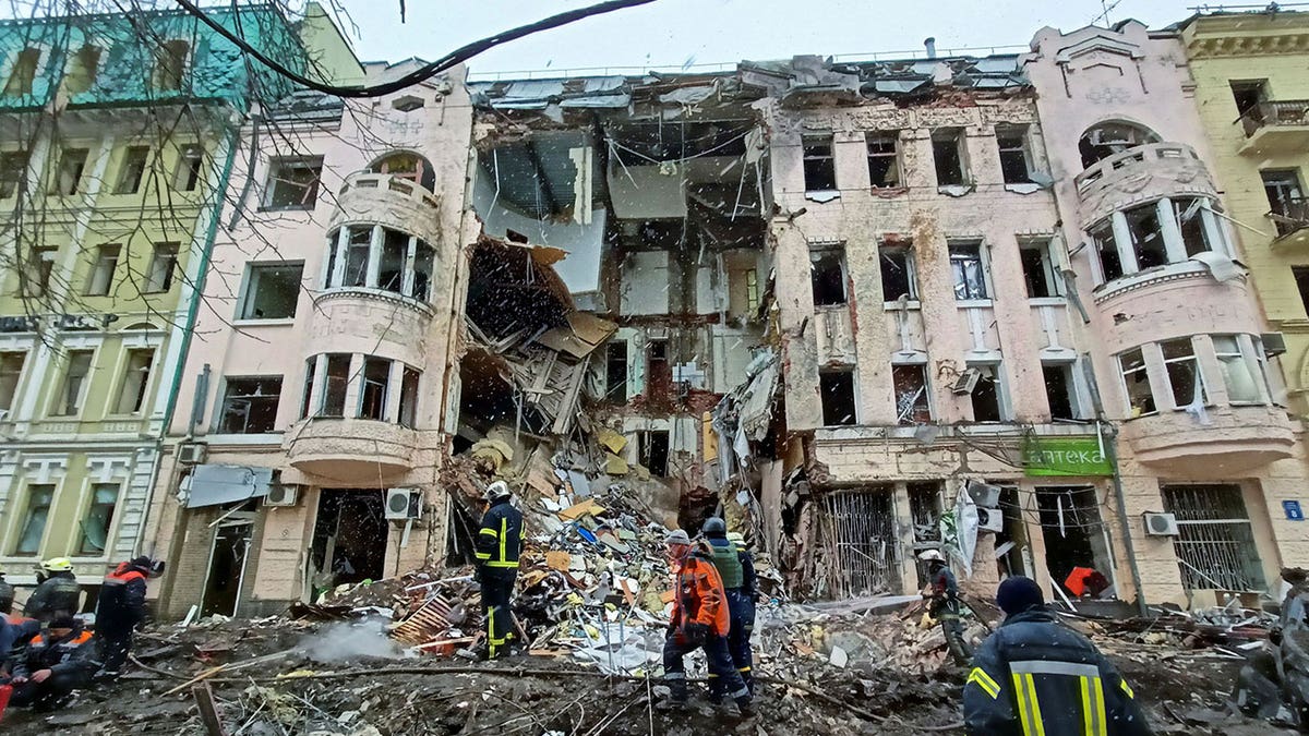 UKRAINE-RUSSIA-BOMED-OUT-BUILDING-KHARKIV