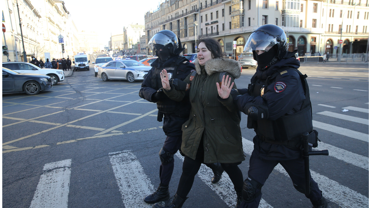 russian police and a female