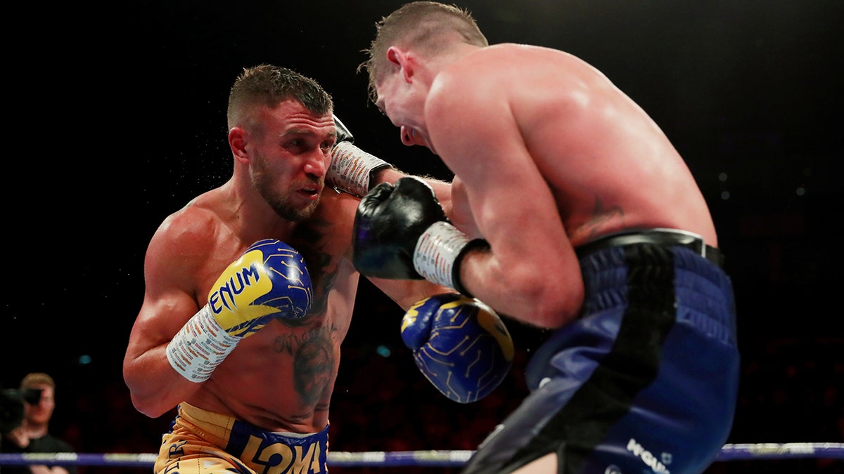 Vasiliy Lomachenko in action against Luke Campbell.
