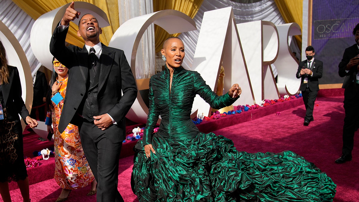 Will Smith and Jada Pinkett Smith at academy awards oscars