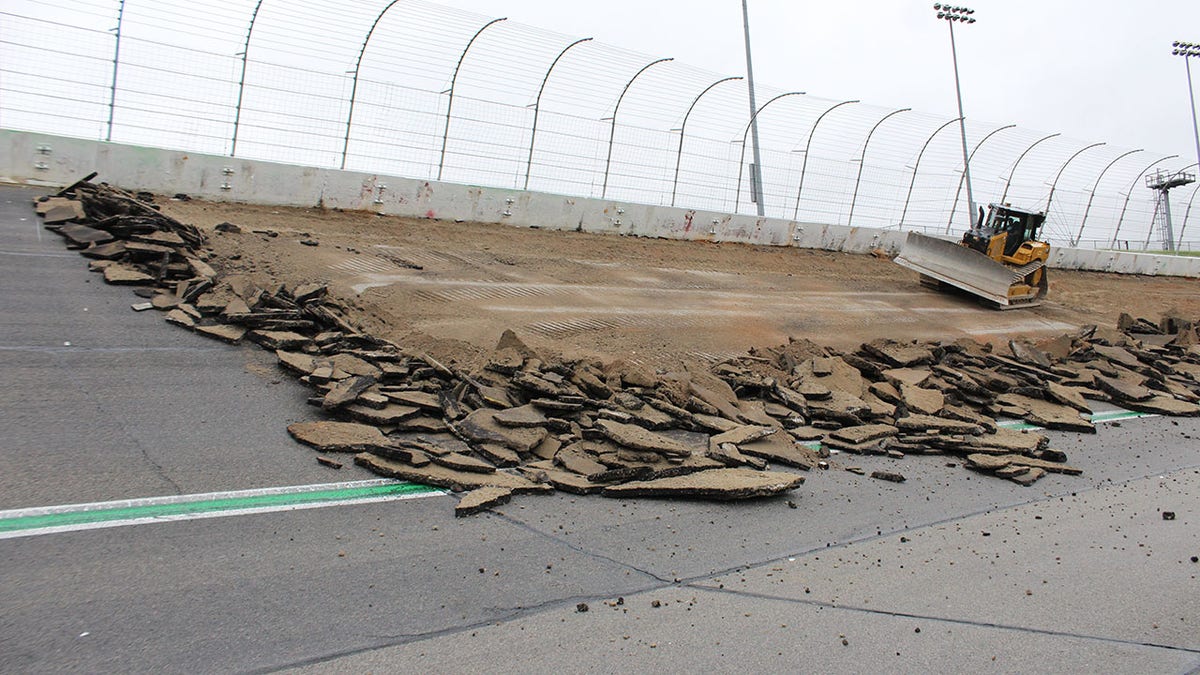 The construction began following last July's NASCAR Cup Series weekend.
