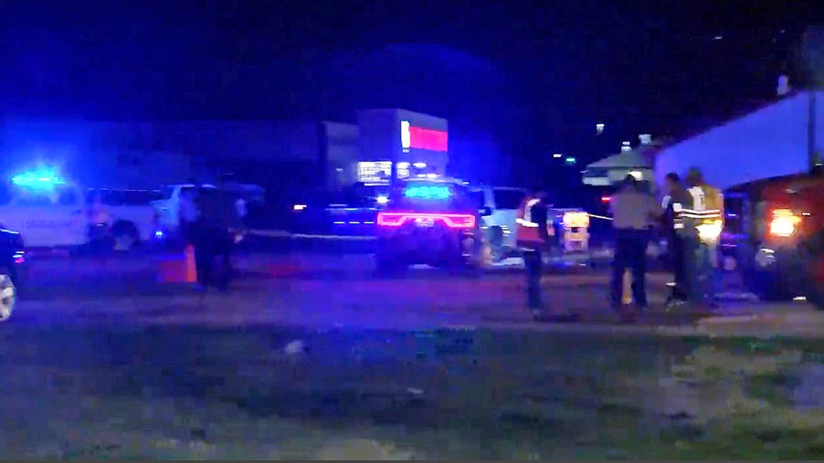 The crime scene in Dumas, Arkansas, March 19, 2022. (FOX 16 of Little Rock)