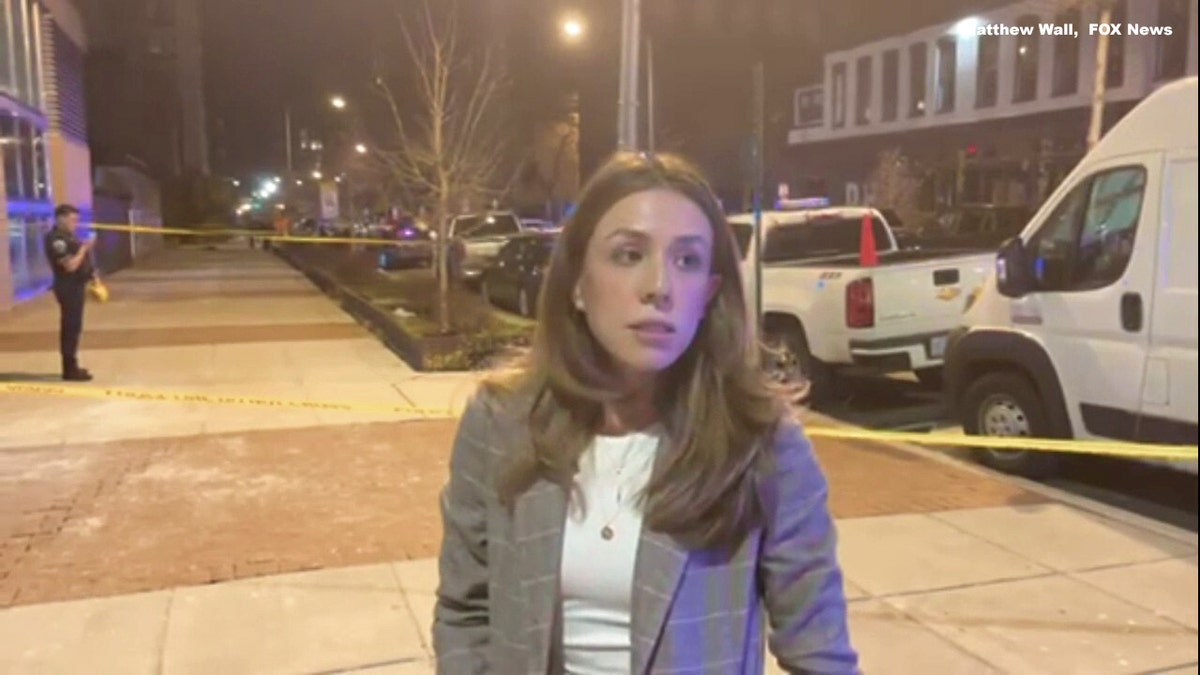 Advisory Neighborhood Commissioner Sabel Harris speaks to Fox News Digital after a shooting incident in Washington, D.C., Residents reported hearing close to 20 shots fired Tuesday night, police said. (Matthew Wall, Fox News)