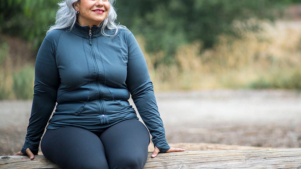 Mature woman during her workout