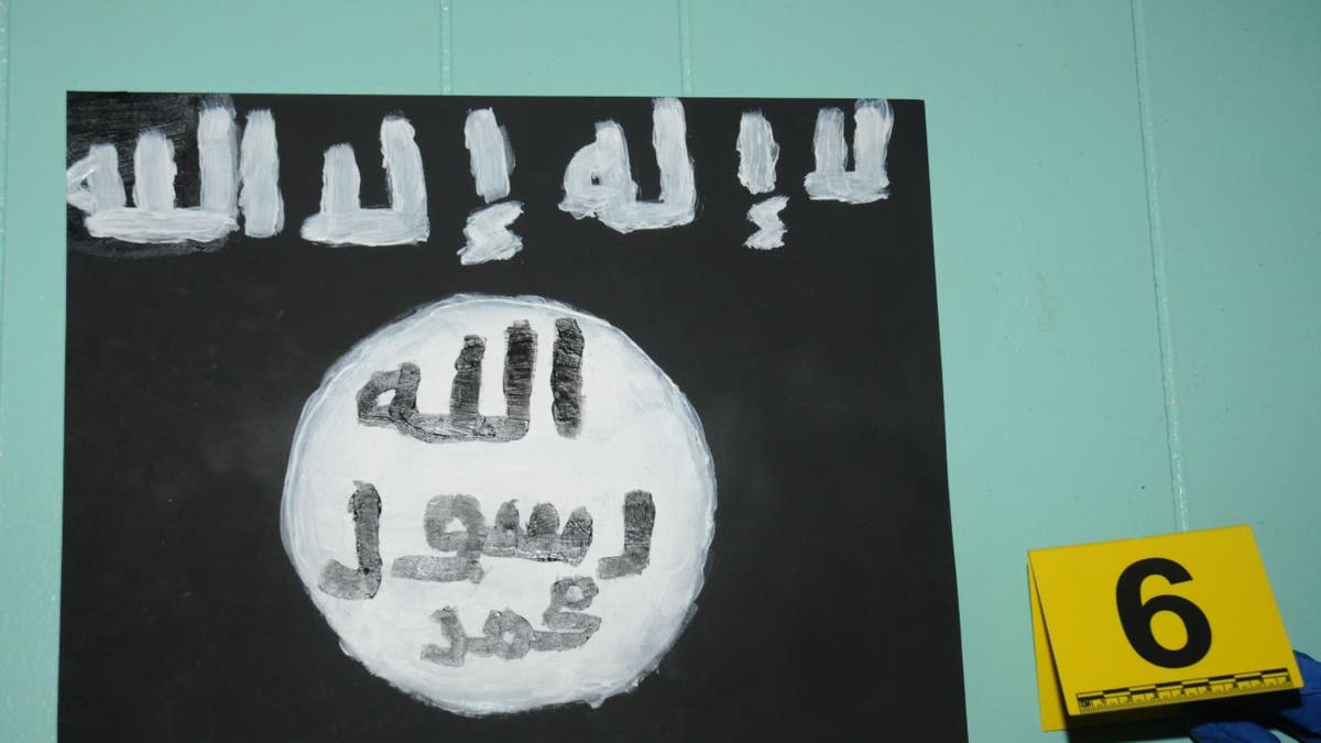 FBI investigators allegedly found a hand painted ISIS flag in the bedroom of suspect Xavier Pelkey. 