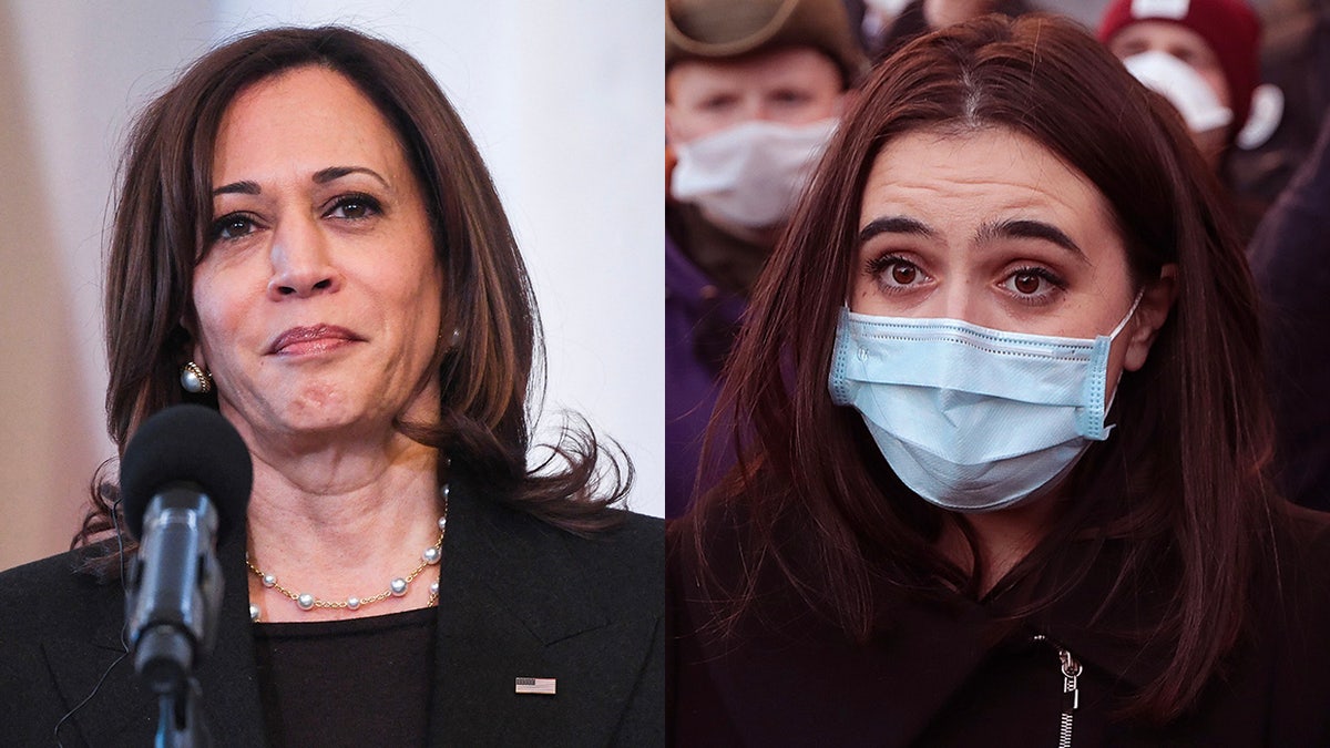 Vice President Kamala Harris and former press secretary to Ukrainian President Volodymyr Zelenskyy, Iuliia Mendel