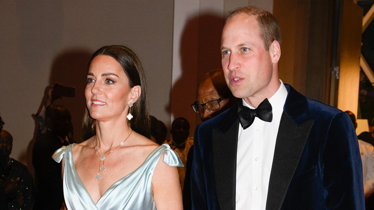 Prince William, Duke of Cambridge and Catherine, Duchess of Cambridge attend a reception hosted by the Governor General at Baha Mar Resort on March 25, 2022 in Nassau, Bahamas.