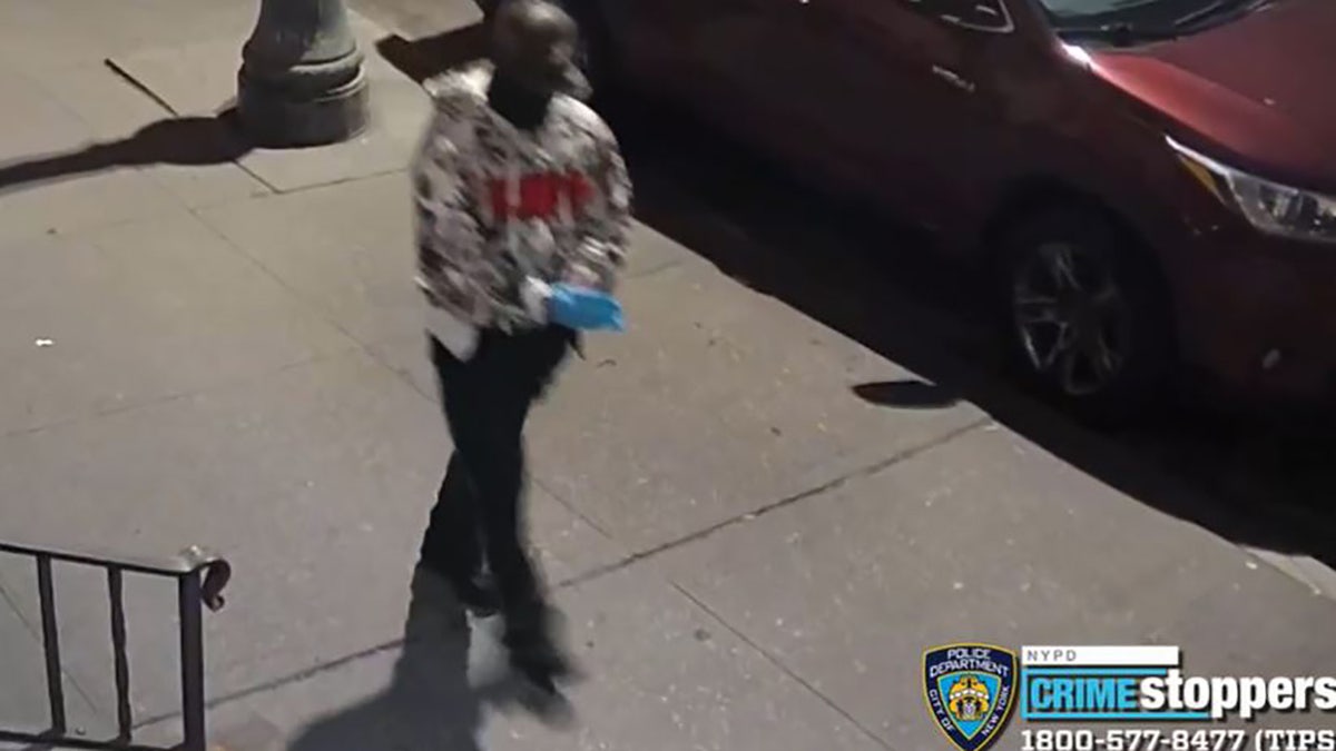 Police in New York City are searching for a man seen removing a surgical glove after authorities say he nearly killed a woman during an attempted rape on the city streets Friday night.