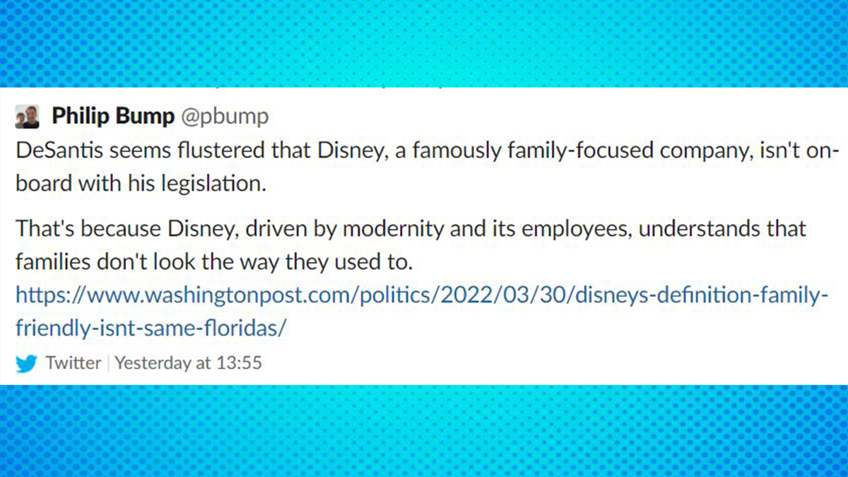 A deleted tweet from the account of Washington Post's Philip Bump