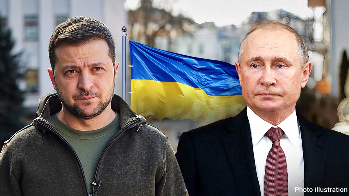Ukraine President Volodymyr Zelenskyy and Russia's Vladimir Putin