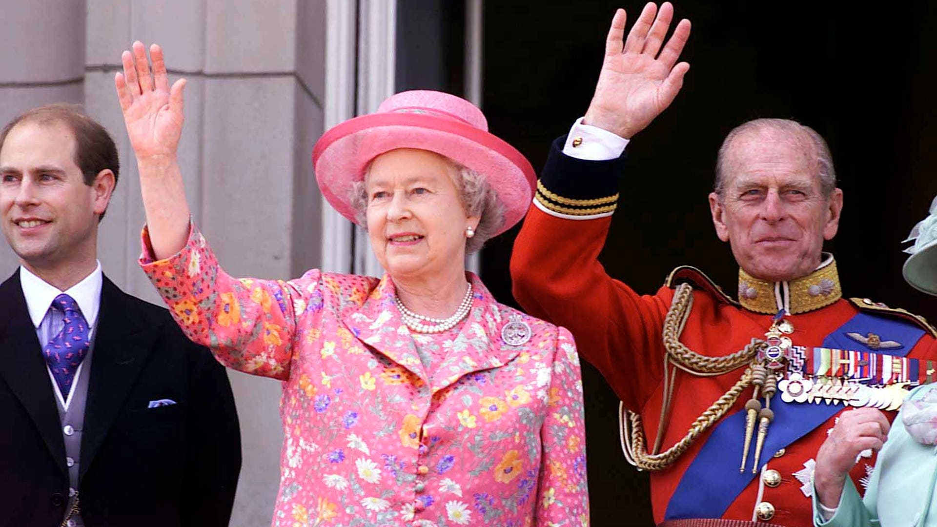 Queen Elizabeth II and Prince Philip and Prince Edward