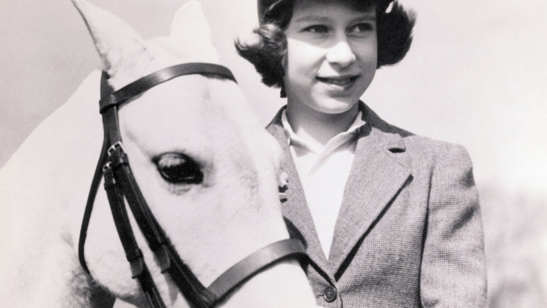 Young Elizabeth with her pony