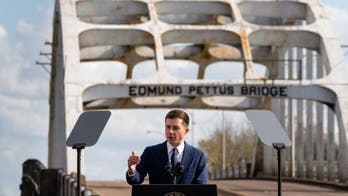 Buttigieg draws link between transportation and history of civil rights at Edmund Pettus Bridge