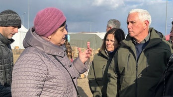 Pence meets with refugees during visit to Ukraine border with Poland