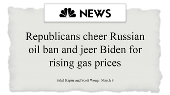 Media preemptively attacks Republicans' criticism of high gas prices after Russian oil ban