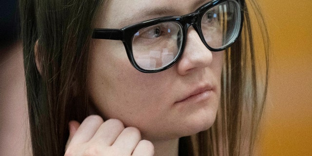 Anna Sorokin, who a New York jury convicted in April 2019 of swindling more than $200,000 from banks and people, looks on during her sentencing at Manhattan State Supreme Court New York, U.S., May 9, 2019.