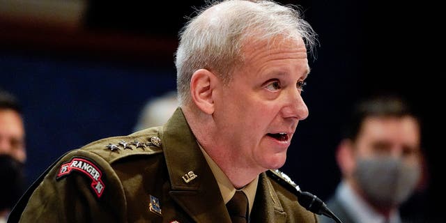 Defense Intelligence Agency Director Lt. Gen. Scott Berrier testifies during a House (Select) Intelligence Committee hearing on diversity in the intelligence community, on Capitol Hill in Washington, U.S., October 27, 2021.