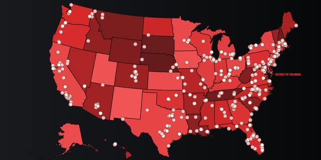 The 2021 Southern Poverty Law Center "hate map."