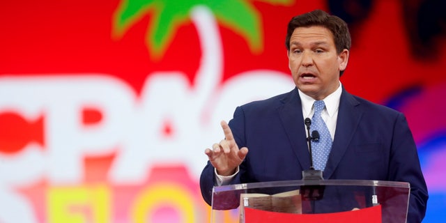 U.S. Florida Governor Ron DeSantis speaks at the Conservative Political Action Conference (CPAC) in Orlando, Florida, U.S. February 24, 2022. 