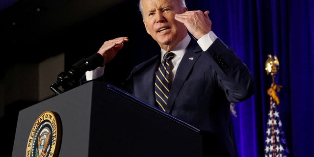 President Biden delivers remarks at the House Democratic Caucus Issues Conference in Philadelphia March 11, 2022.