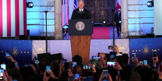 U.S. President Joe Biden speaks during an event at the Royal Castle, amid Russia's invasion of Ukraine, in Warsaw, Poland, March 26, 2022. REUTERS/Aleksandra Szmigiel/File Photo