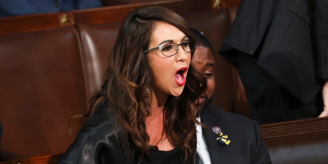 U.S. Rep. Lauren Boebert, R-Colo., shouts