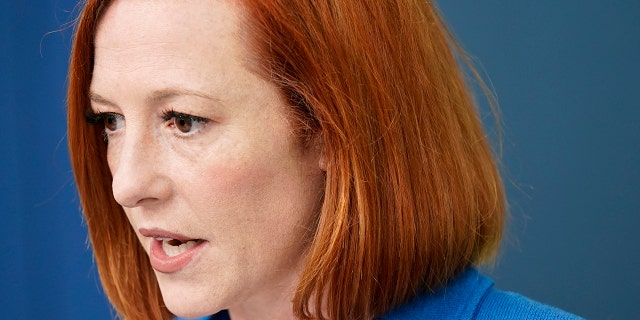 White House press secretary Jen Psaki speaks during a press briefing at the White House, Friday, March 18, 2022, in Washington.