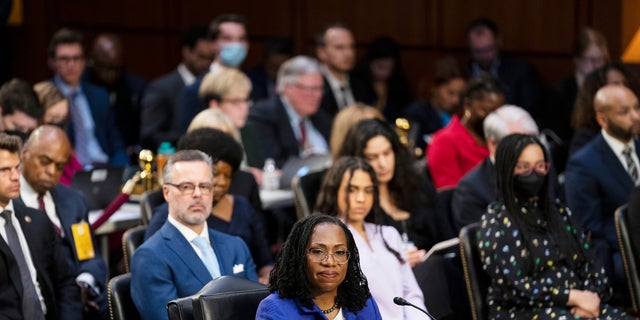 Supreme Court nominee Ketanji Brown Jackson listens to opening statements during her confirmation hearing before the Senate Judiciary Committee, Monday, March 21, 2022, in Washington. (WHD Photo/Evan Vucci)