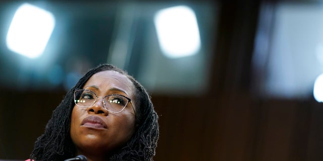 Supreme Court nominee Ketanji Brown Jackson testifies during her Senate Judiciary Committee confirmation hearing on Capitol Hill