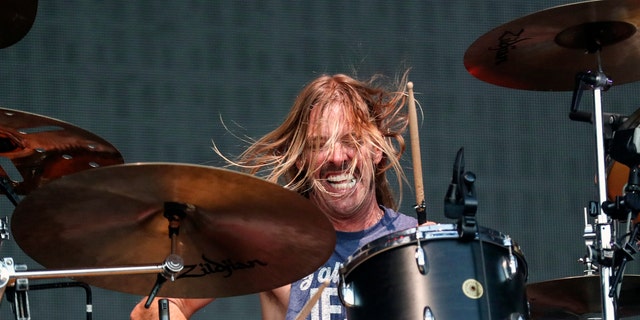 Taylor Hawkins of the Foo Fighters performs at Pilgrimage Music and Cultural Festival at The Park at Harlinsdale on Sunday, Sept. 22, 2019, in Franklin, Tenn. Hawkins, the longtime drummer for the rock band Foo Fighters, has died. He was 50. 