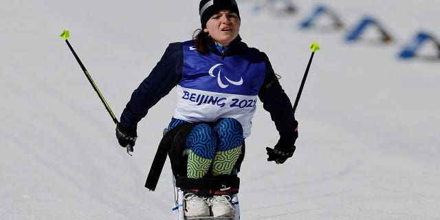 Anastasiia Laletina of Ukraine in action