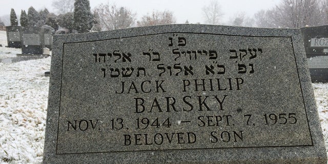 The gravesite for Jack Barsky, the 10-year-old boy who died in Maryland and whose identity Albrecht Dittrich ultimately assumed. 