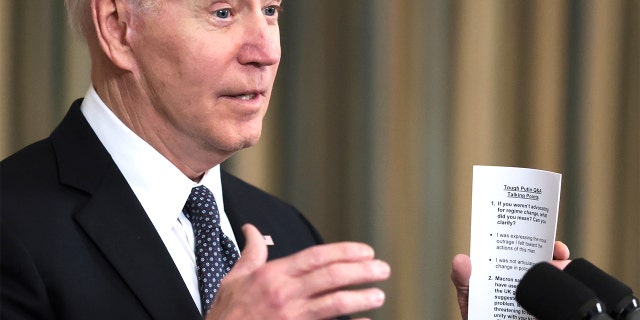 President Joe Biden announces his Budget for Fiscal Year 2023. (Photo by Oliver Contreras/Pool/Sipa USA)No Use Germany.