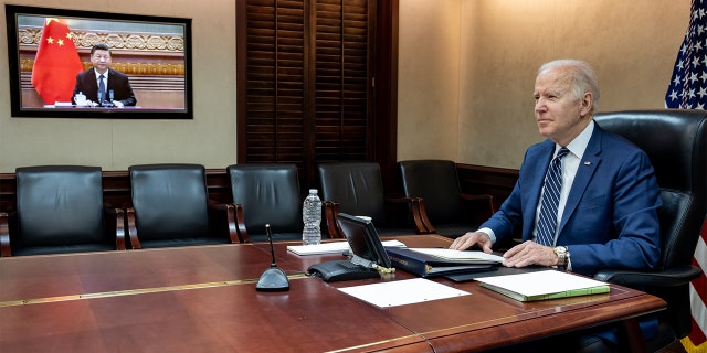 President Biden spoke with Chinese President Xi Jinping in a video call Friday, March 18, 2022.