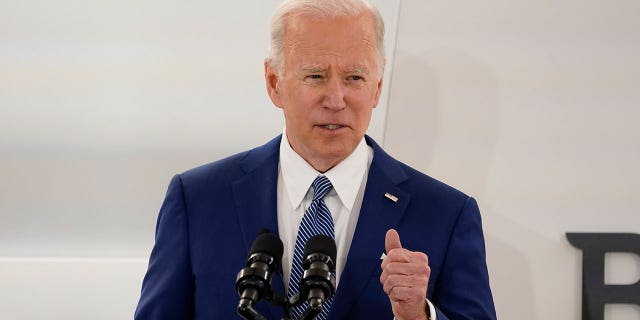 President Joe Biden speaks at Business Roundtable's CEO quarterly meeting.