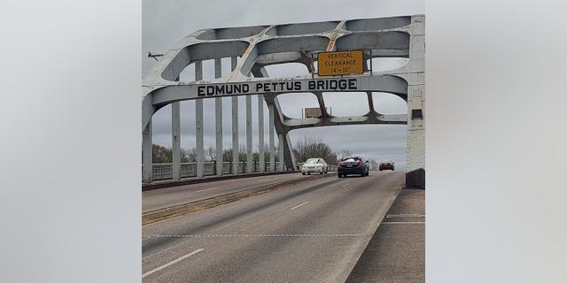 "When you’re in Selma and then you realize where the march started … you get the shivers," Barnes told Fox News Digital. "You look around and you literally feel the history." The Edmund Pettus Bridge in Selma, Alabama, is pictured.