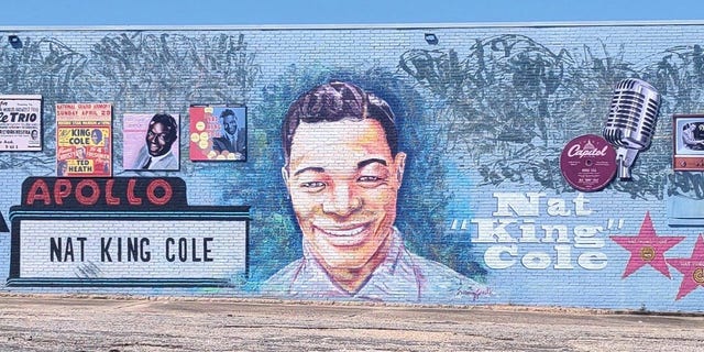 "Montgomery‘s got some life to it," Barnes said. "It was a fun town." He saw this mural of Nat King Cole in Montgomery, Alabama, and snapped some pictures of it. 