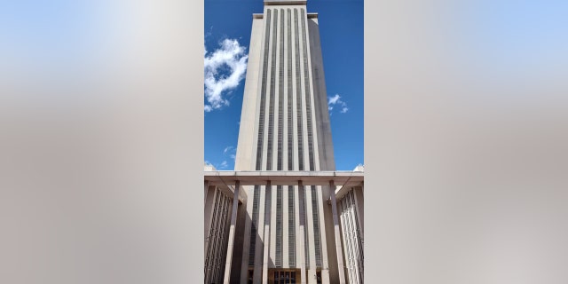 Barnes described Florida's new capitol building (pictured) as "all business."