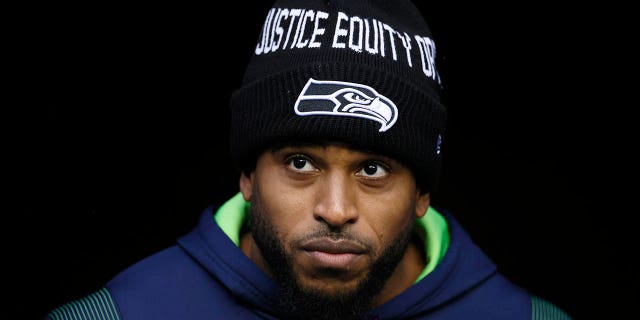 Bobby Wagner #54 of the Seattle Seahawks looks on before the game against the Detroit Lions at Lumen Field on January 02, 2022, in Seattle, Washington.