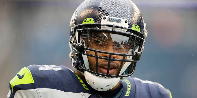 Bobby Wagner #54 of the Seattle Seahawks looks on before the game against the Detroit Lions at Lumen Field on January 2, 2022 in Seattle, Washington.