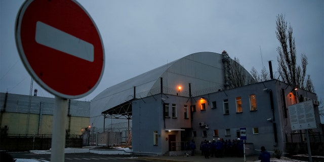 The New Safe Confinement (NSC) structure over the old sarcophagus covering the damaged fourth reactor at the Chernobyl Nuclear Power Plant, in Chernobyl, Ukraine, on Nov. 22, 2018.