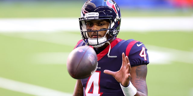 Deshaun Watson #4 of the Houston Texans in action against the Tennessee Titans during a game at NRG Stadium on January 03, 2021 in Houston, Texas.